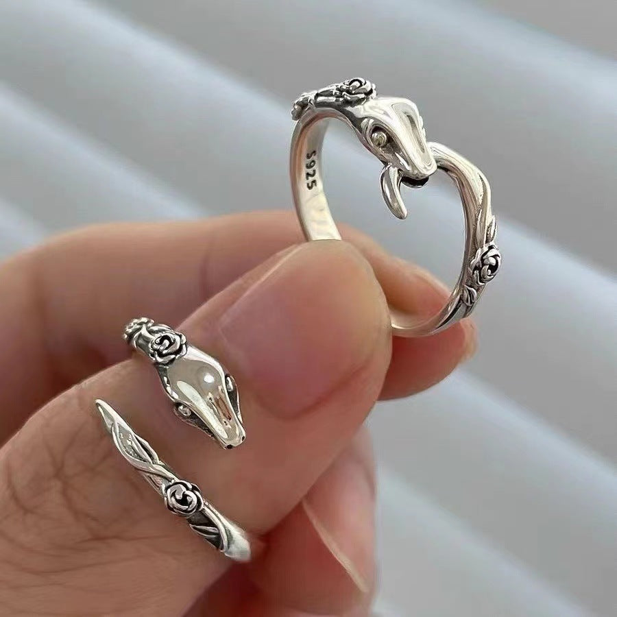 Fashion Personality Rose Index Finger Open Ring
