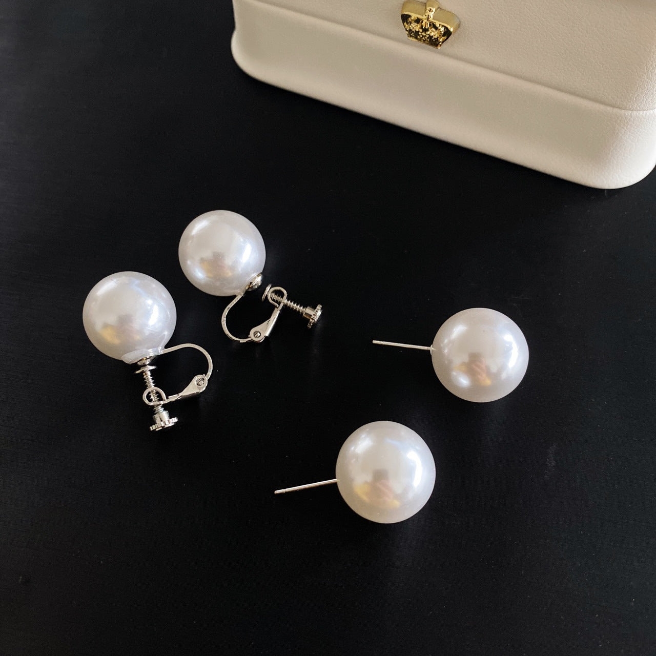 Pearl Ear Temperament Wild Small Style Female Stud Earrings
