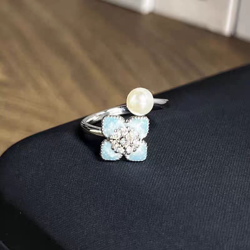 Korean Lace Zircon Flower Light Luxury High Sense Rings