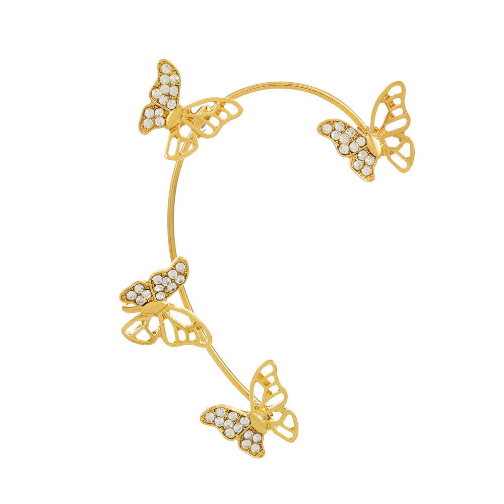 Women's Fairy Mori Style Diamond Butterfly Fashion Ear Clip