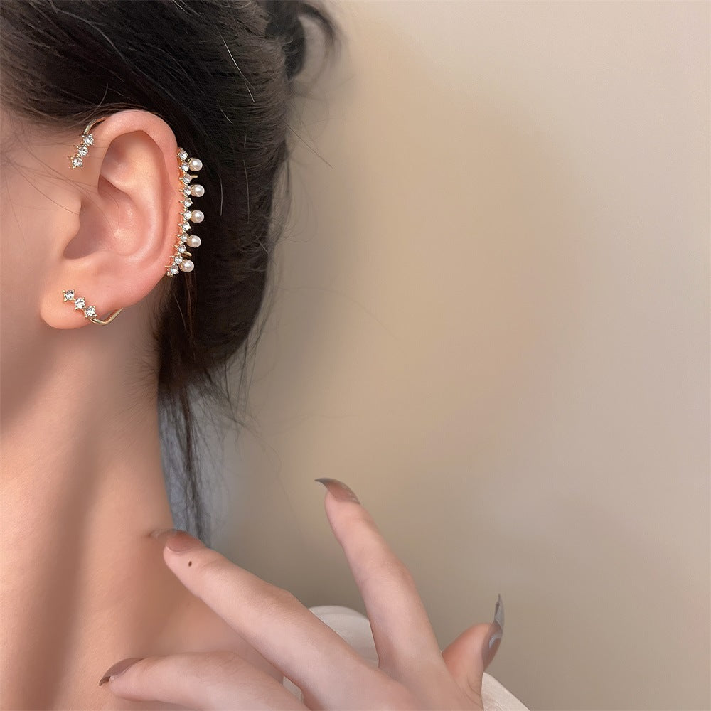 Diamond Butterfly Female Fashion Exaggerated Wings Ear Clip