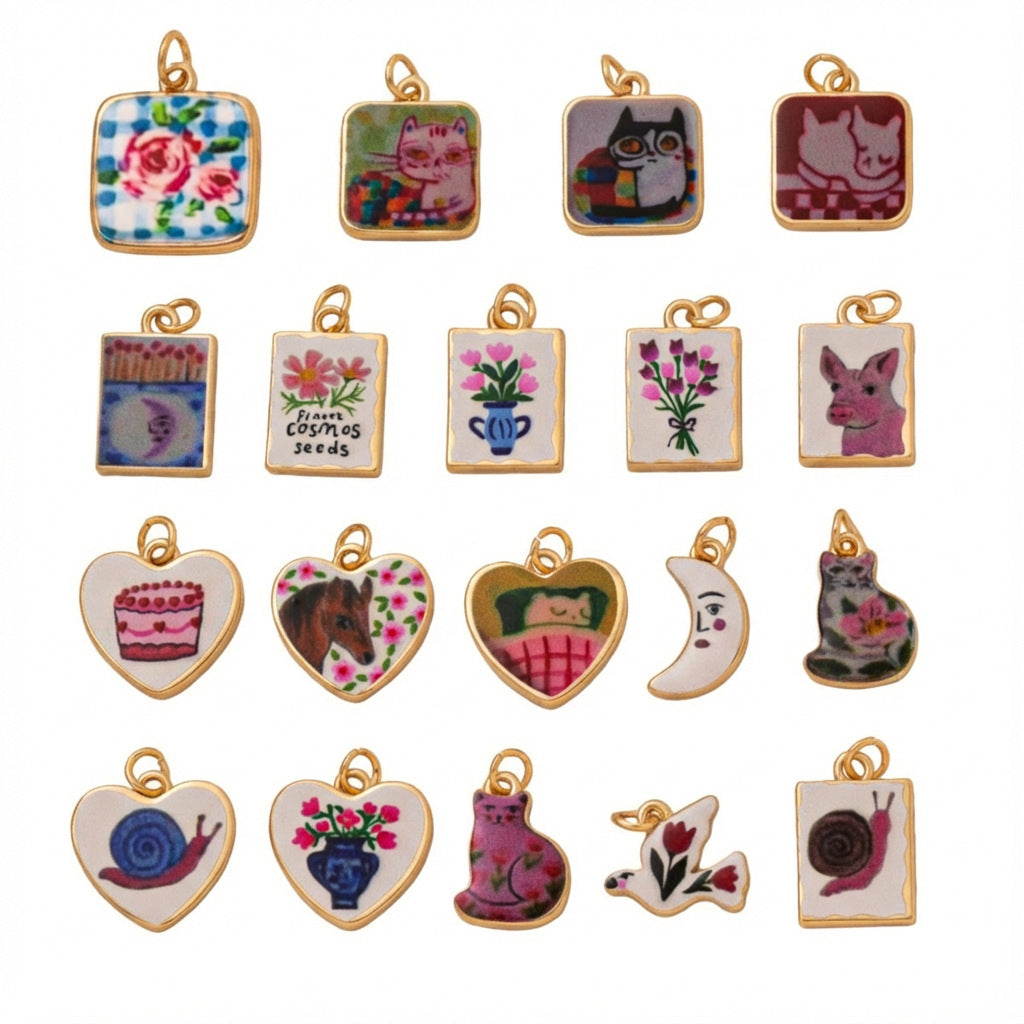 Color Plated Dopamine Copper Cat Fashion Necklace
