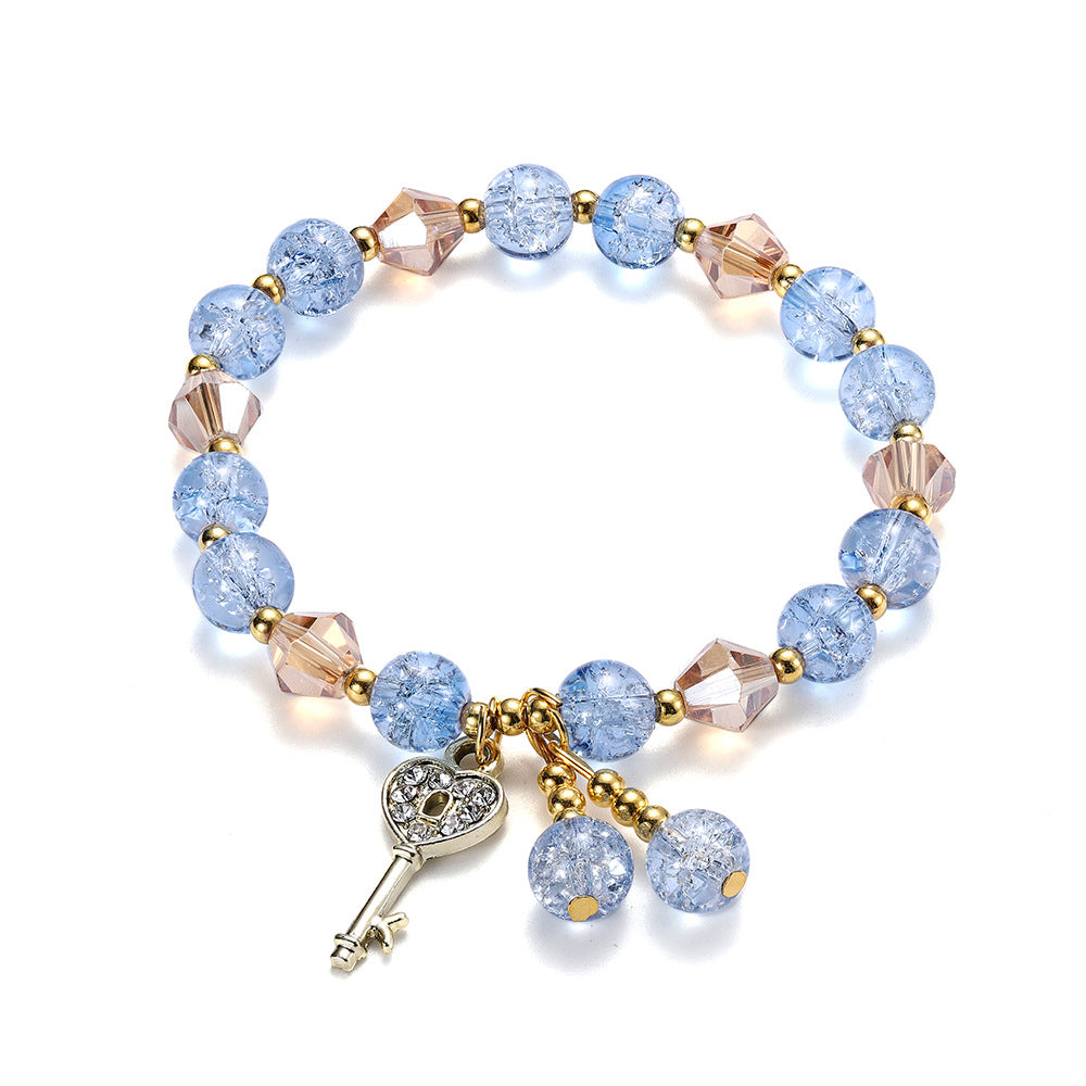 Heiße Blumen-Handgelenk-Schnur-Kristall-Rosen-Armbänder