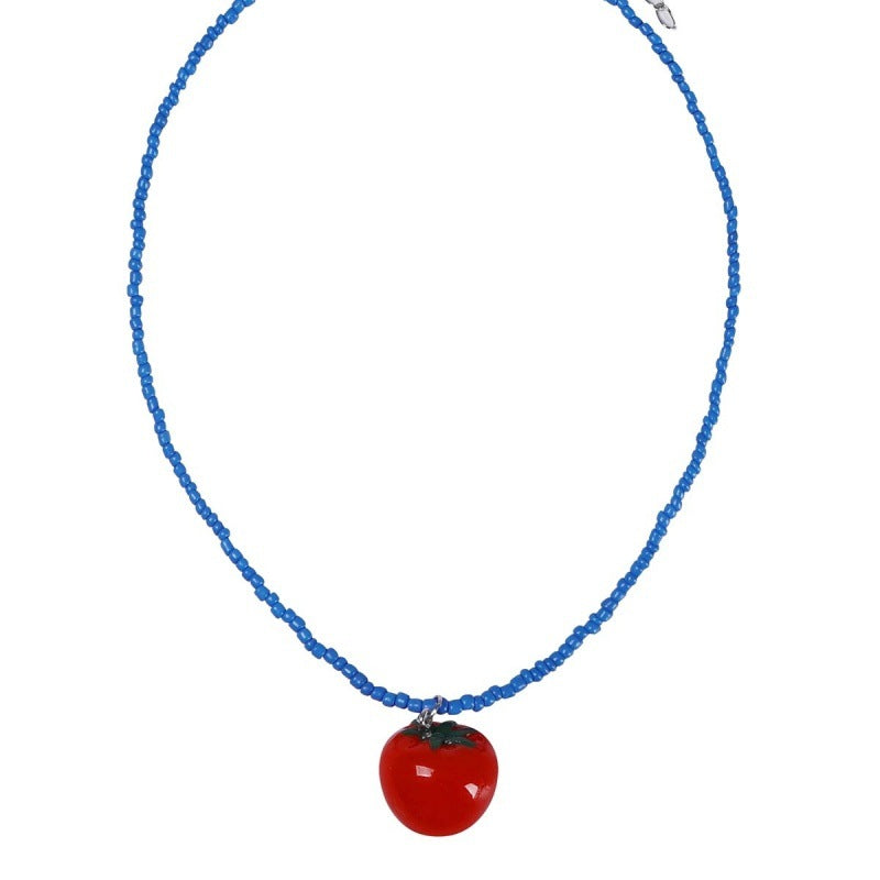 Fruit Contrast Color Beaded Female Sweet Necklace