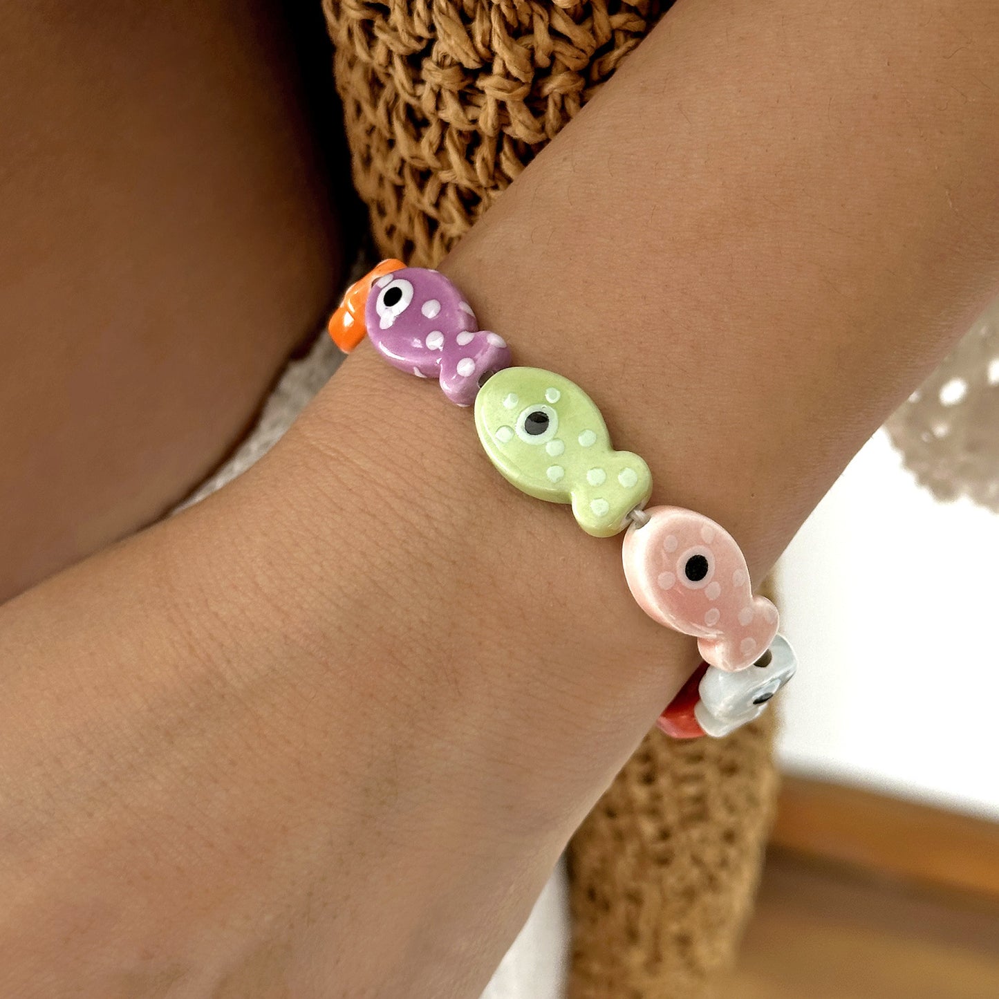 Women's Ceramic Small Fish Beaded Color Matching Cute Bracelets