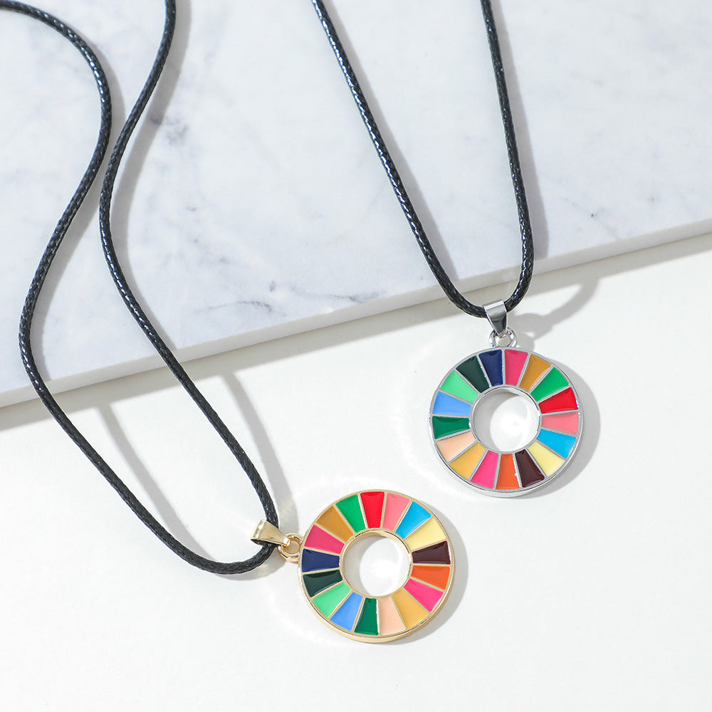 Nations Pendant Color Sustainable Development Goal Necklaces