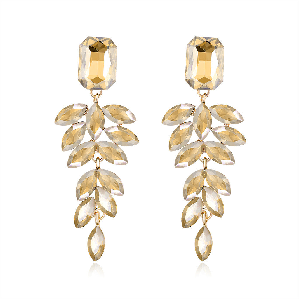 Boucles d'oreilles de banquet de mariage de mode de goutte d'eau de gland