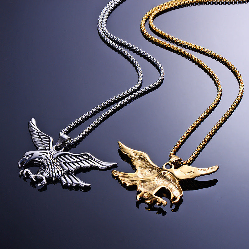 Promotion Eagle Catch Pearl Chain Titanium Steel Pendants