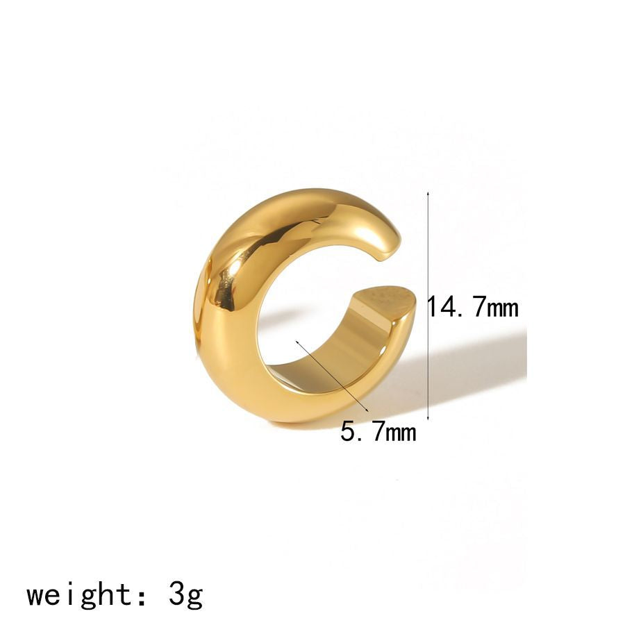 Diamond Shaped Stainless Steel Elegant Earless Titanium Clips Ear Clip