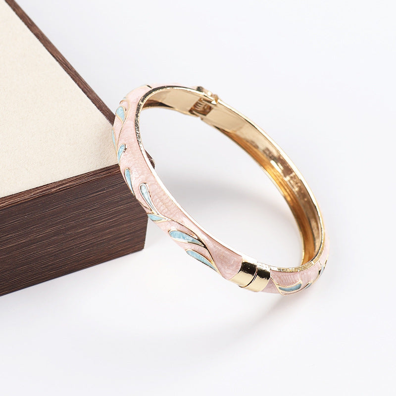 Court Cloisonne Enamel Boutique Light Luxury High-grade Design Bracelet