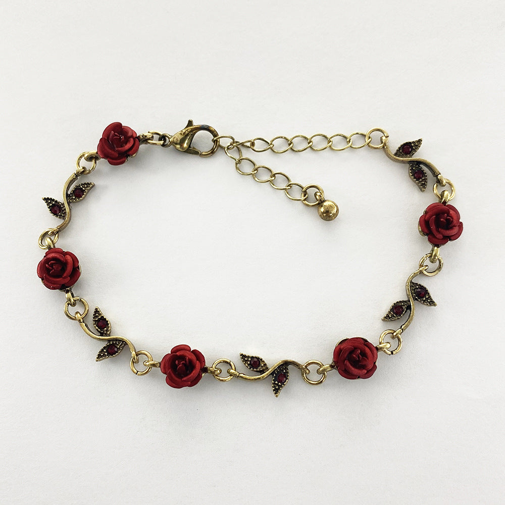 Rose Style Ancient Diamond Elegant Romantic Bracelets