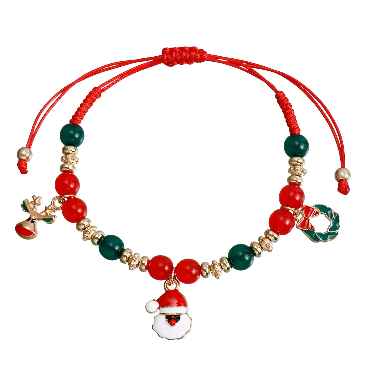 Ensemble de perles tissées à la main, ornement de noël, Bracelets bonhomme de neige et élan