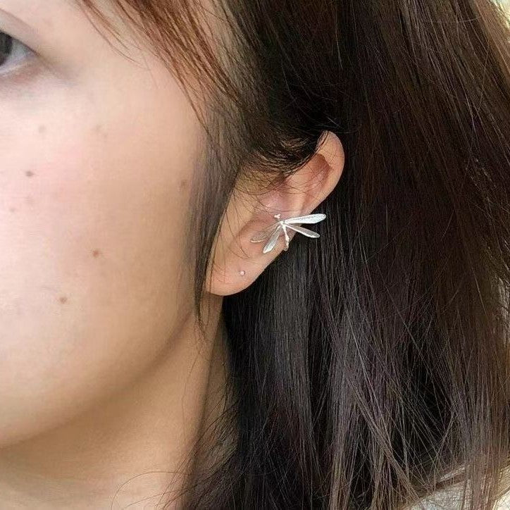 Women's Dragonfly Cold Feeling Good-looking Niche Retro Sier Ear Clip