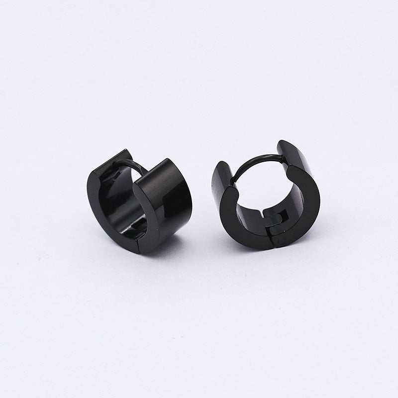 Men's Ear Clip Fine Polished Glossy Stainless Steel Eardrop Female Fashionable Earrings