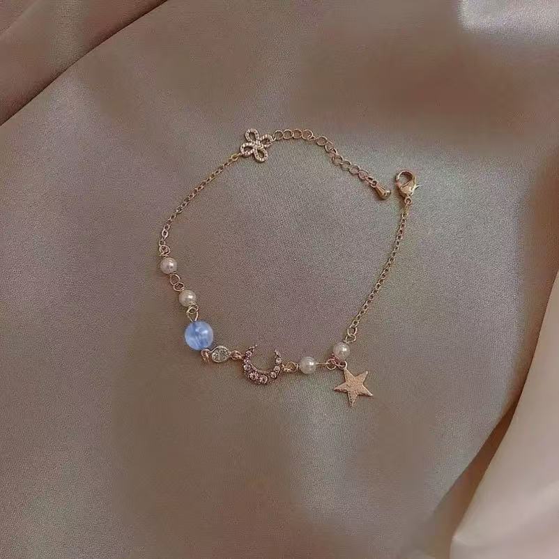 Zircon Pearl Female Design Advanced Korean Fashion Bracelet