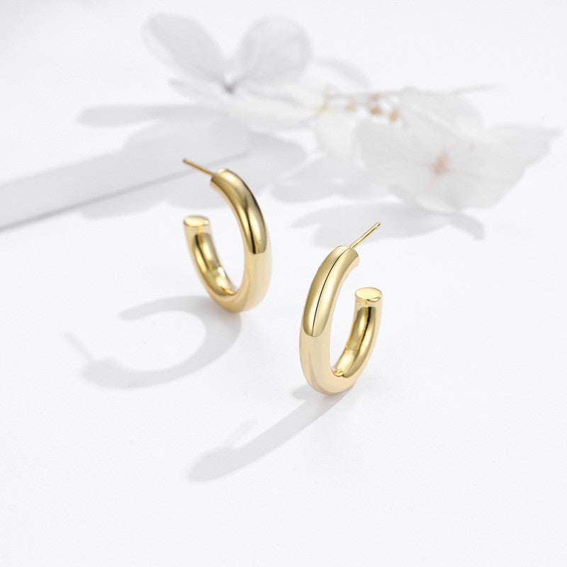 Light Luxury Commute Style Fashion Advanced Design Type Hollow Earrings