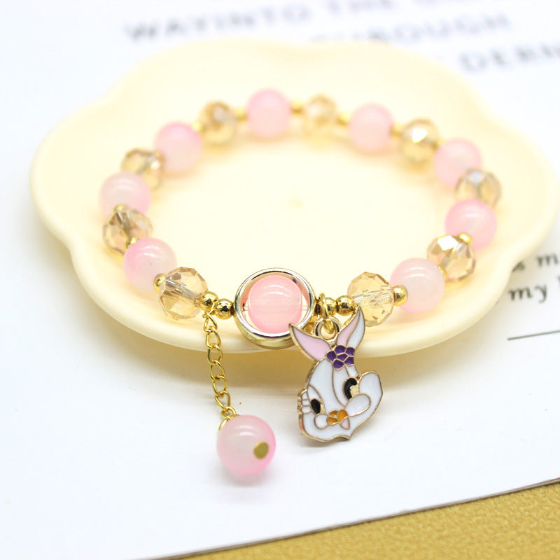 Ice Crystal Cartoon Jade Dog Clow Bracelets