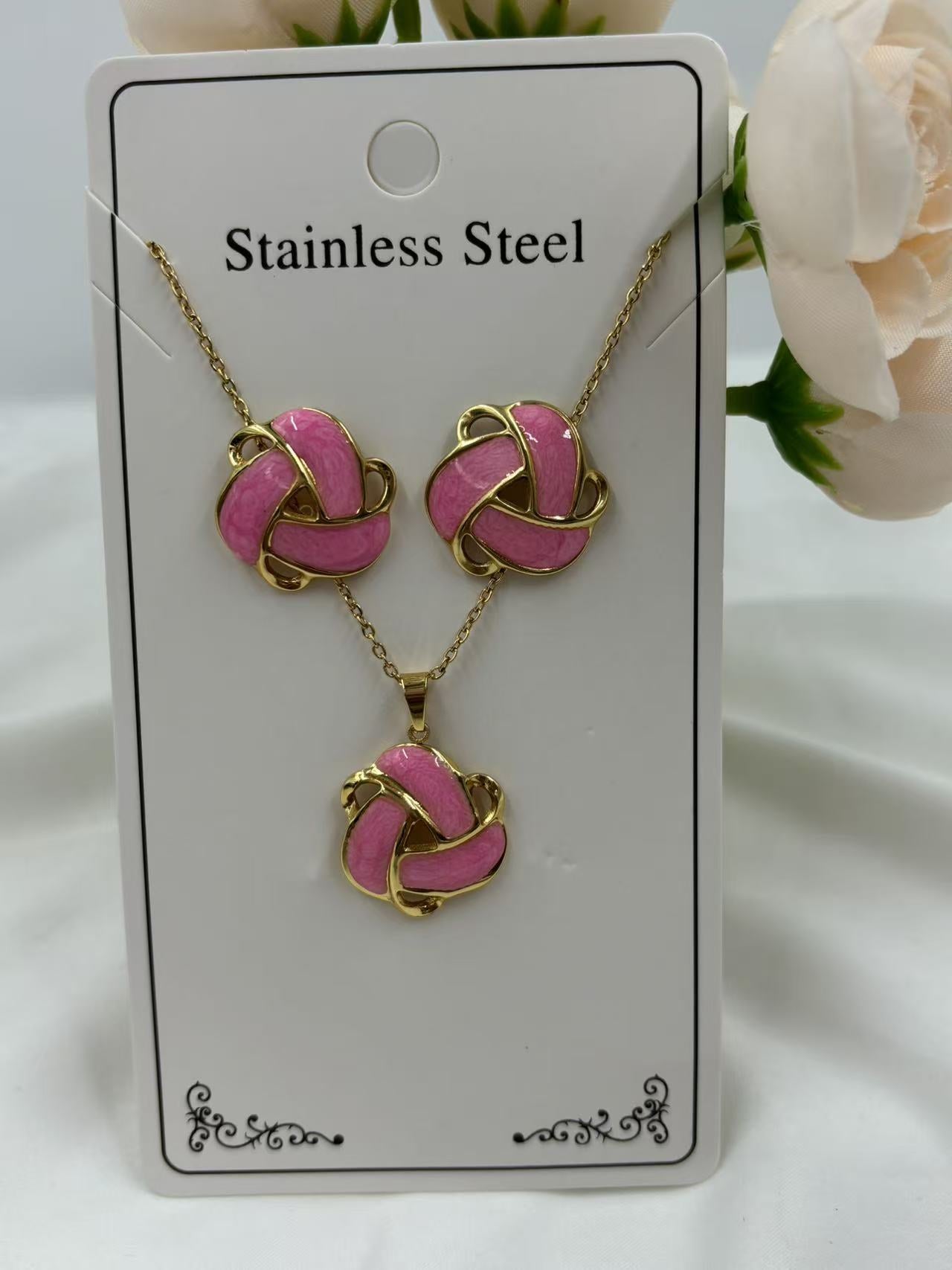 Women's Oil Dripping Flower Stainless Steel Gold Plating Elegant Rings