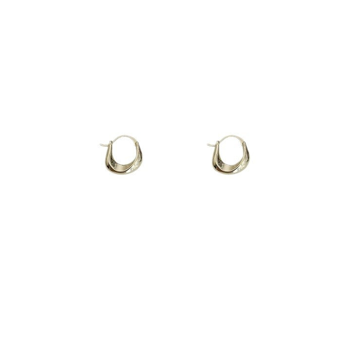 Women's Niche High-grade Cold Style Golden Simple Ear Buckle
