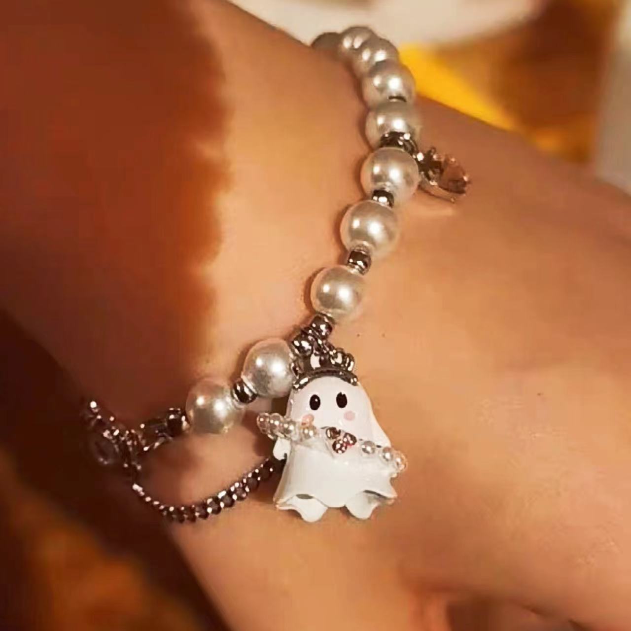 Bracelets froids Little Ghost pour femmes et hommes, perles pour Couple