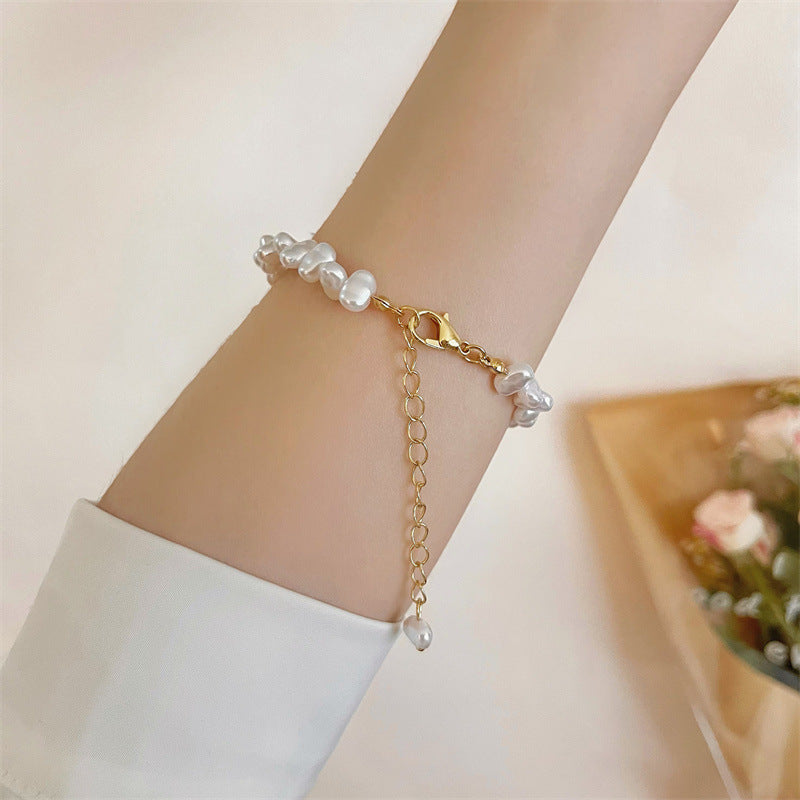 French Irregular Shaped Pearl Female Summer Niche Bracelets