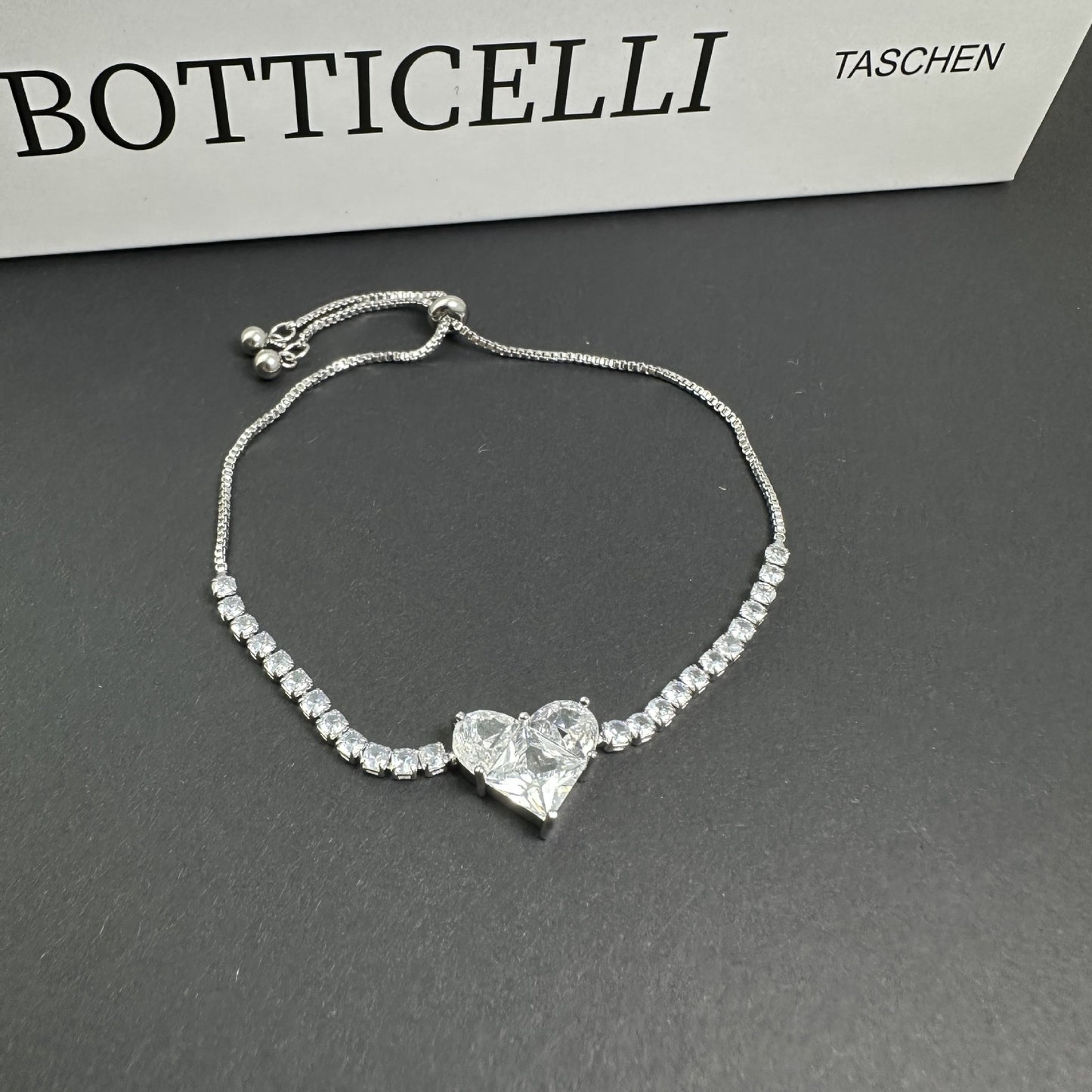 Liebevolles Herz Zirkon Nischenzug verstellbare Armbänder