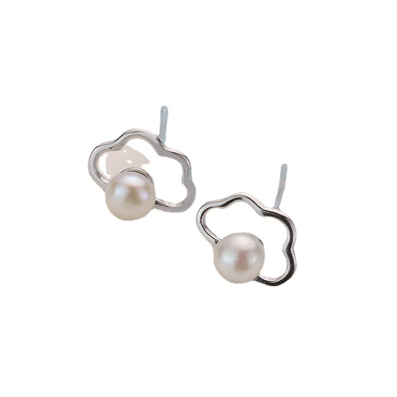 Women's Sterling Sier Cloud Pearl Korean Luxury Earrings