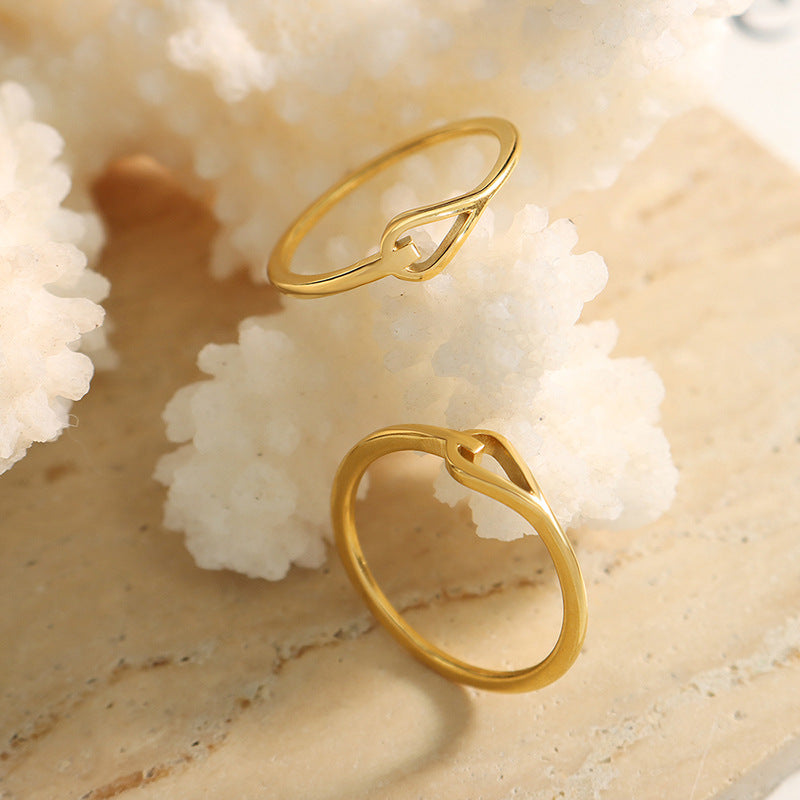 Small And Exquisite Simple Meticulous Hollow Love Rings