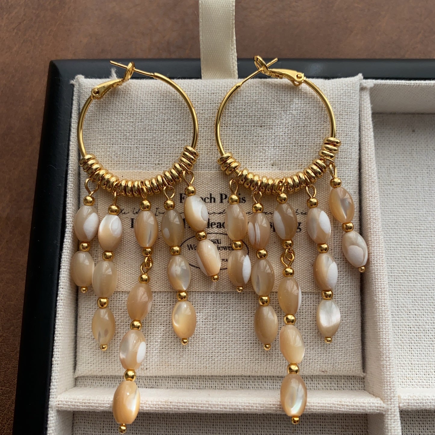 Women's Shell Pearls Tassel High Sense Minority Fashion Entry Lux Elegant Rings
