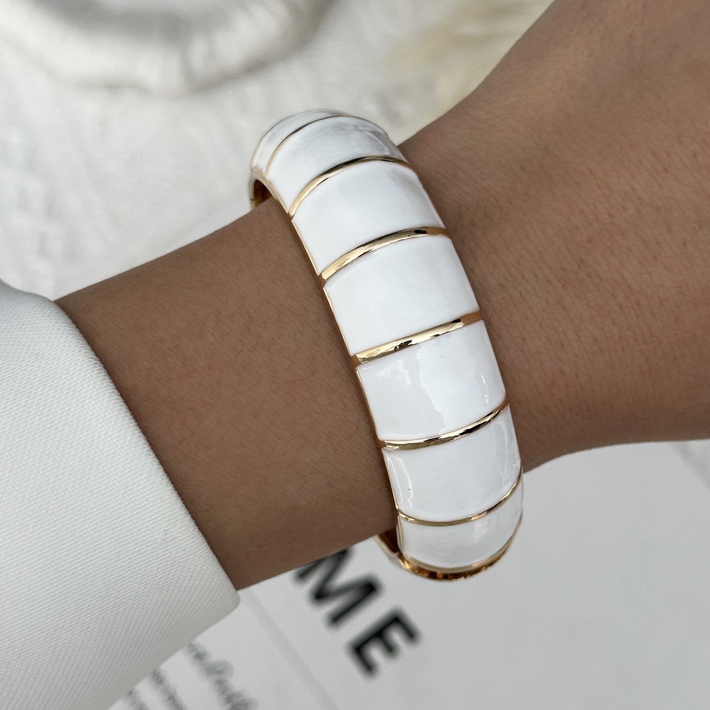 Women's Retro Enamel Alloy Bamboo Exaggerated Personalized Bracelets