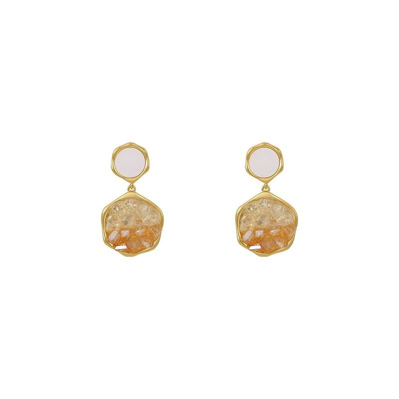 Gradient Crystal Female Design High-grade Light Earrings