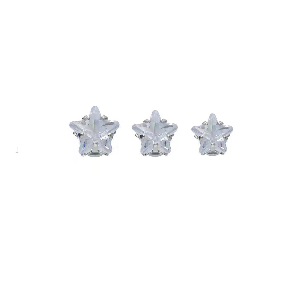 Super Flash Magnetic Bone Pin Magnet Five-pointed Star Ear Clip