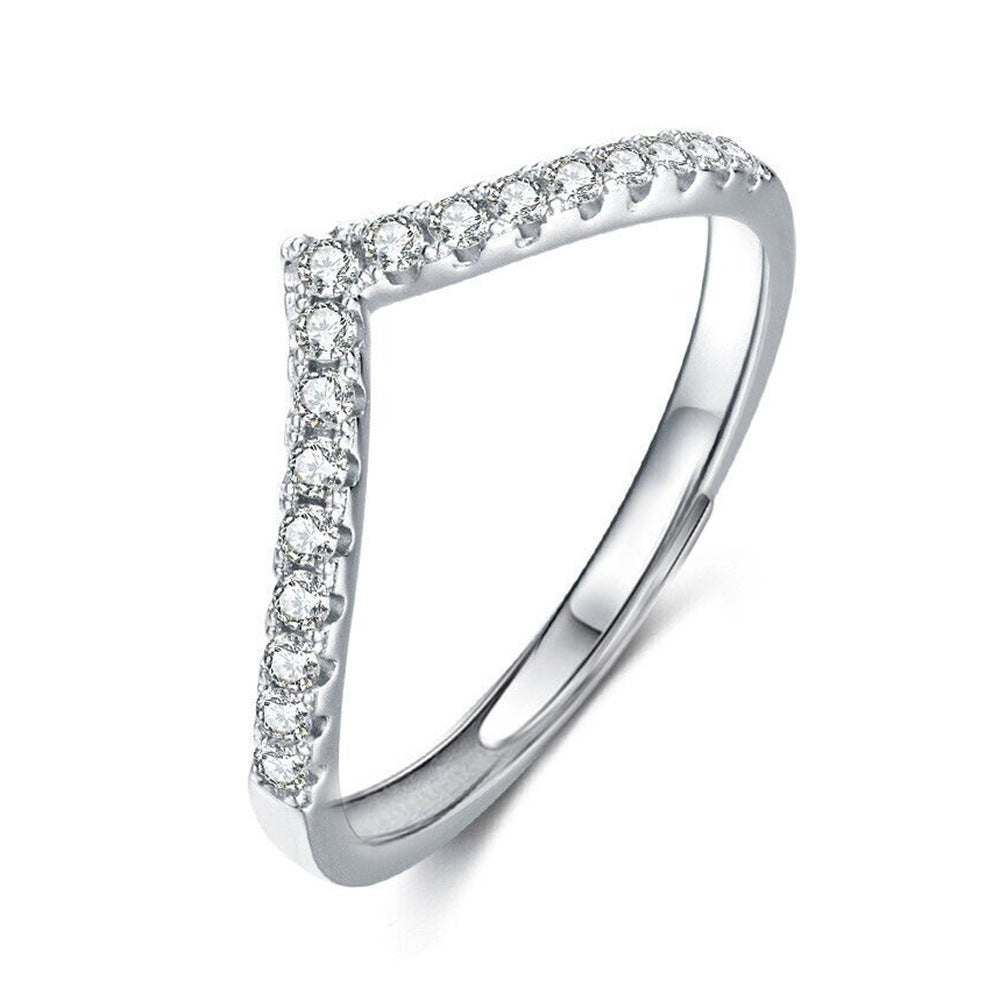 Fashion V-shaped Opening Adjustable Design Fresh Rings