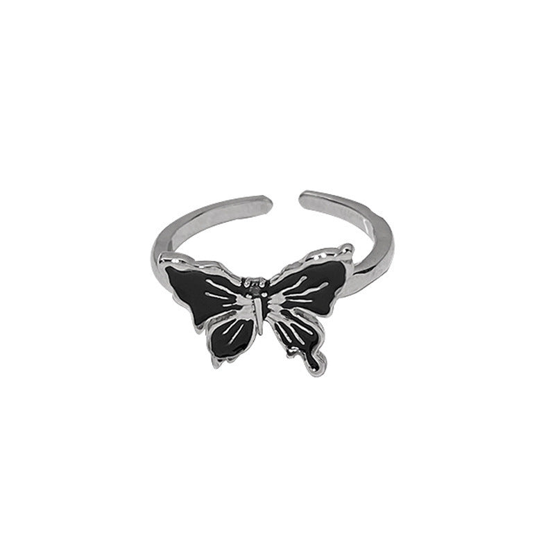 Dark Style Butterfly Female Design Tide Index Finger Personalized Ring