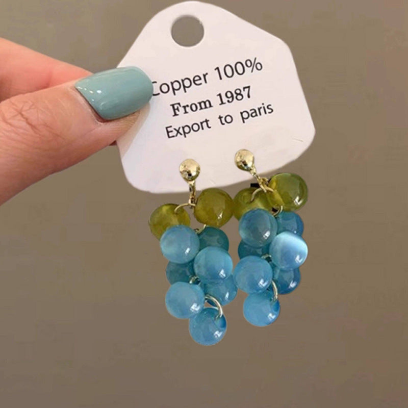Grape Beaded Light Luxury Minority High Sense Exquisite Refined Rings