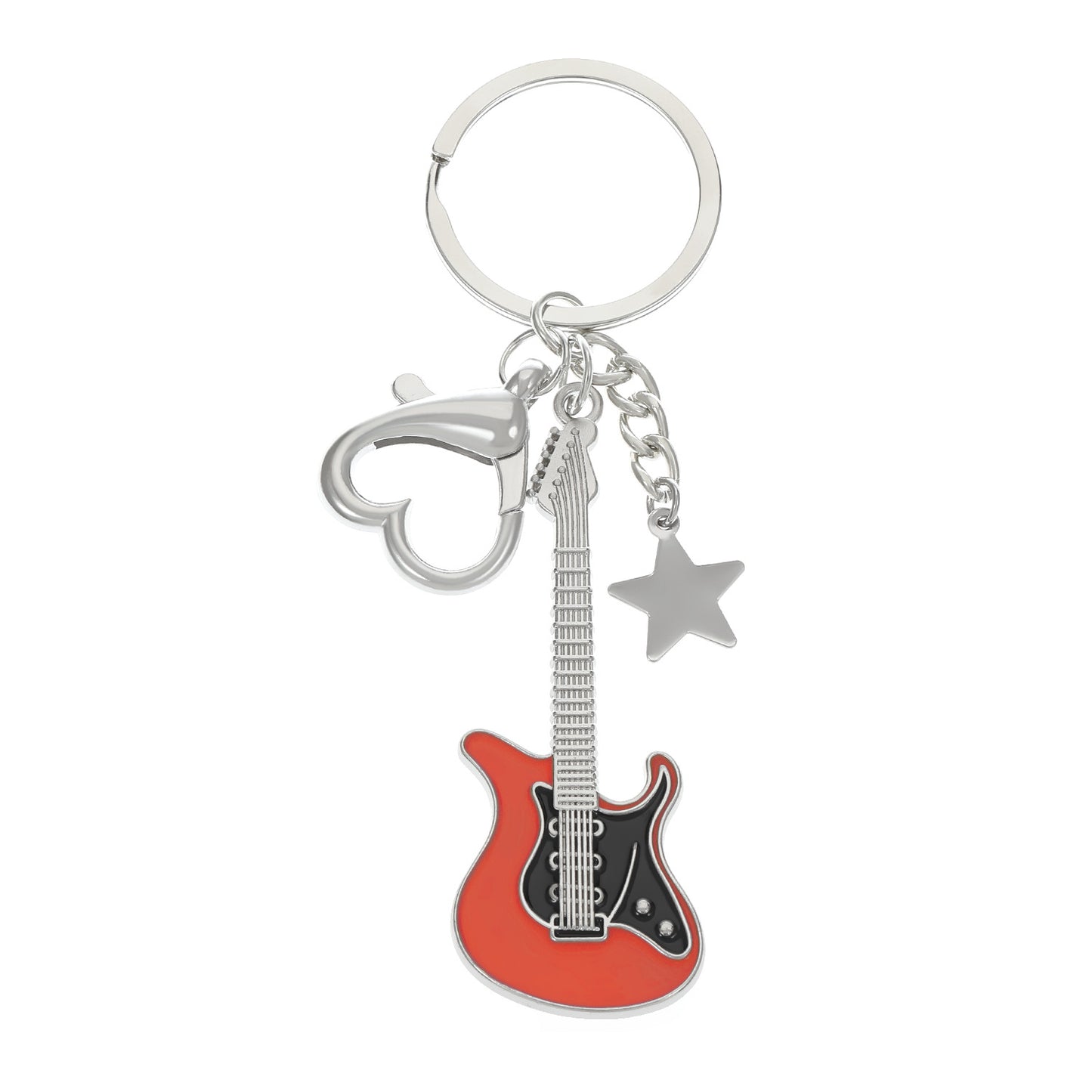 Women's & Men's Steel Guitar Punk Hip Hop Creative Design Electric Sweater Chain Jewelry Set