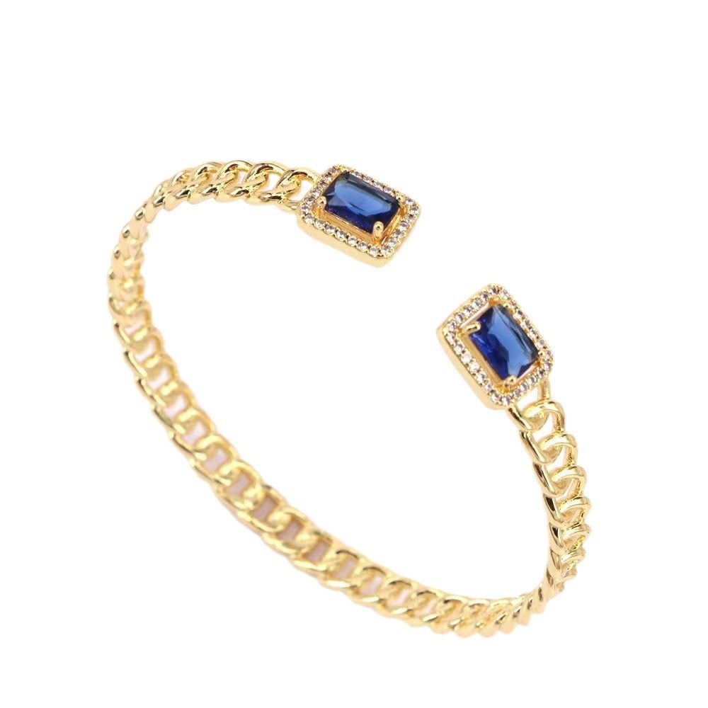 Retro Affordable Luxury Stylish Opening Round Bracelet
