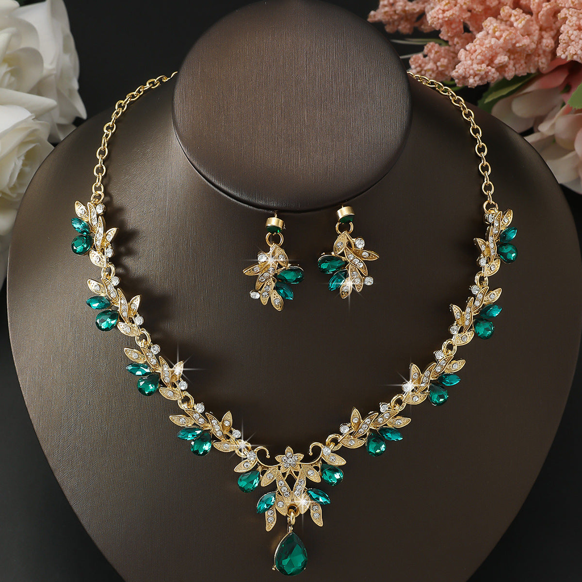 Classy Elegant High-grade Two-piece Wedding Banquet Earrings