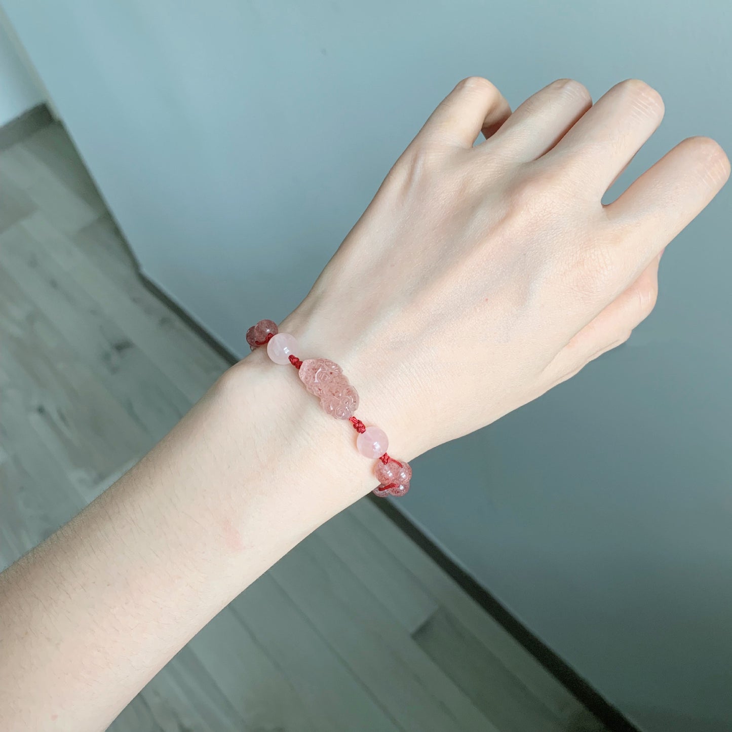 Crystal Pi Female Life Rotes Seil Glücksperlen Armbänder