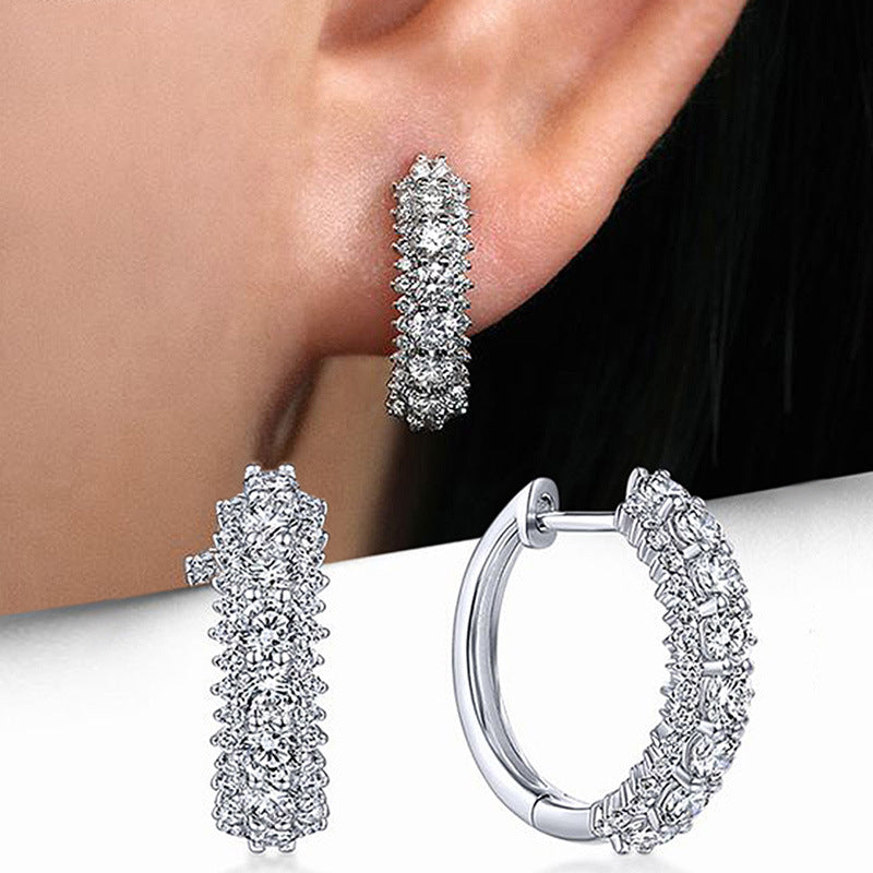 Hoop High-grade Fashionable Ear Clip Prom Earrings