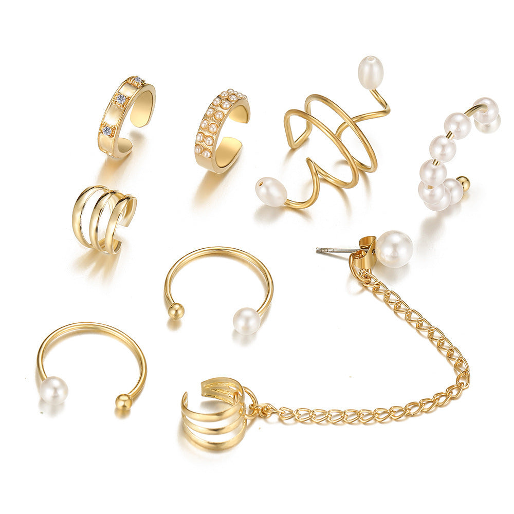 Pearl Tassel Chain Clip Female Creative Ear Buckle