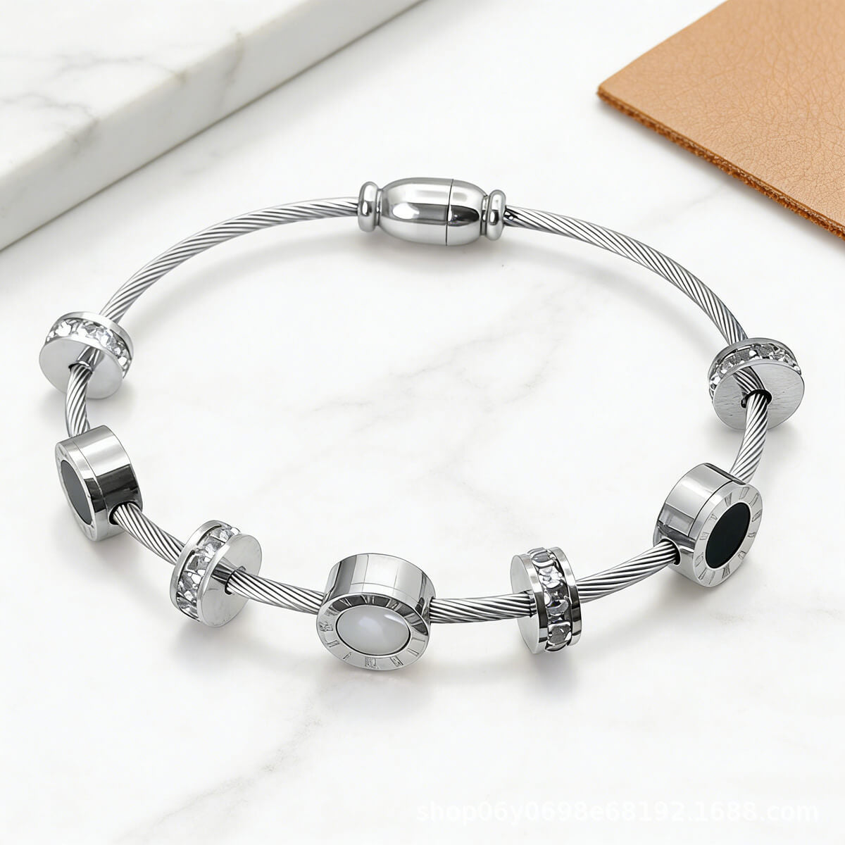 Roman Digital Stainless Steel Popular Simplicity Elegant Bracelet