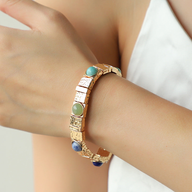 Antique Fashion Design Popular Imitation Turquoise Tigereye Bracelet