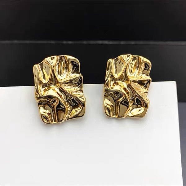 Women's Design Sense Geometric Square Ear High Earrings