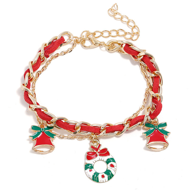 New Christmas Snowflake Tree Alloy Dripping Bracelets