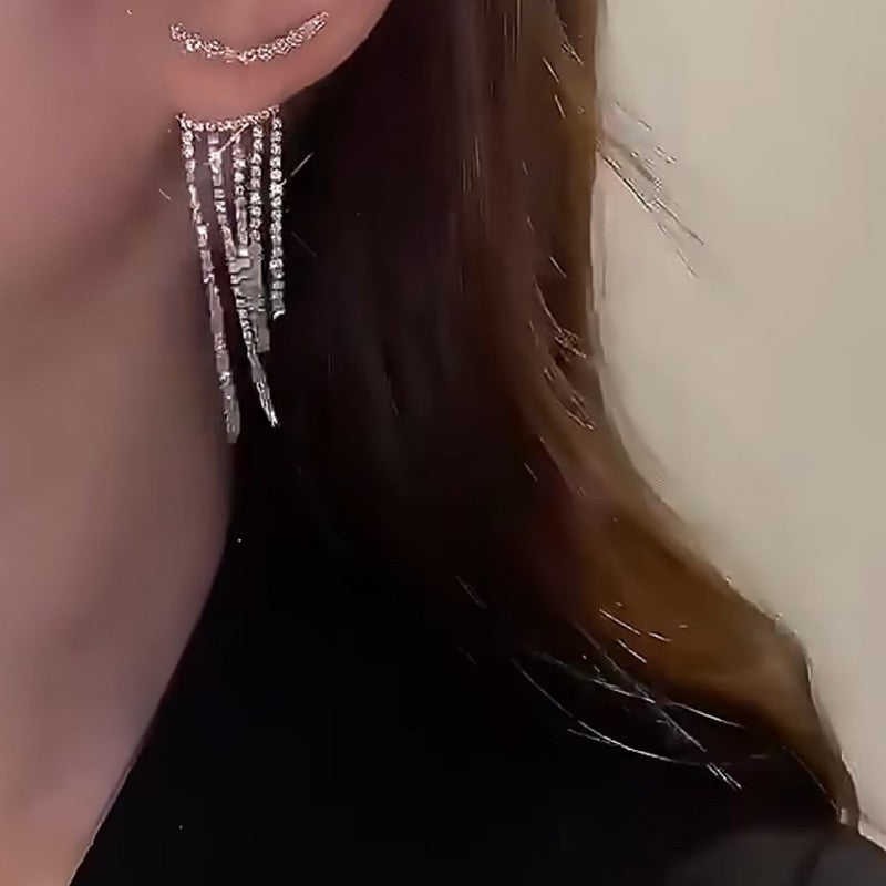 Light Luxury Full Diamond Super Flash More Earrings