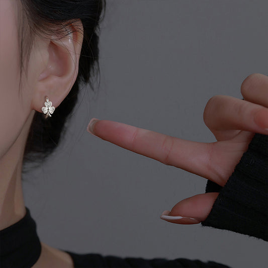 Women's Clover Zircon Trendy Korean Minimalist Commuter Fresh Summer Rings