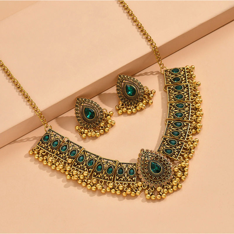Indian Ethnic Style Vintage Gemstone Beads 2 Necklaces