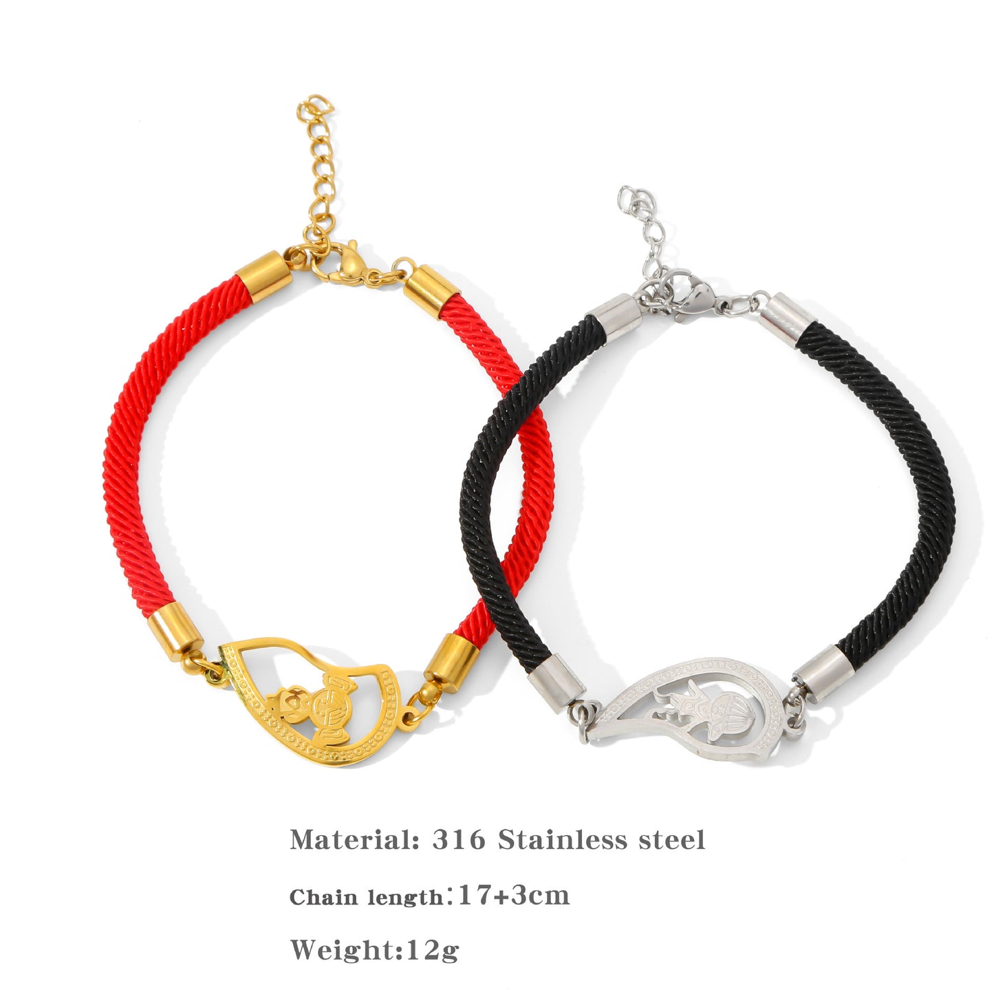 American Woven Stitching Couple Friendship Unisex Bracelets