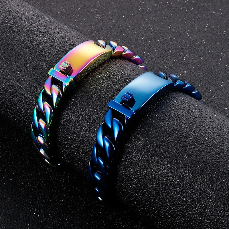 Bracelets de mode simples en acier titane de style coréen pour hommes